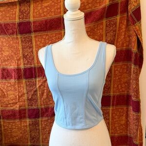 NWT Pacsun Pac cares Size M light Blue corset style tank tee
